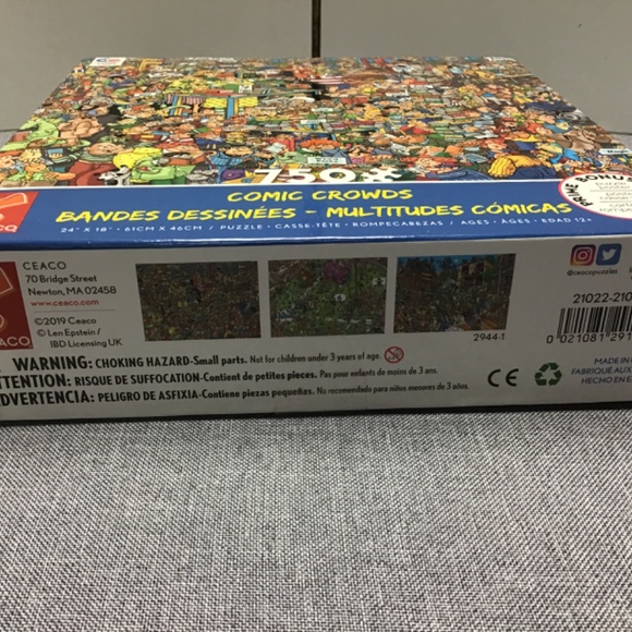 BRAND NEW ! CEACO puzzle 750 pces- COMIC CROWDS - Book Fair - Picture 4 of 4
